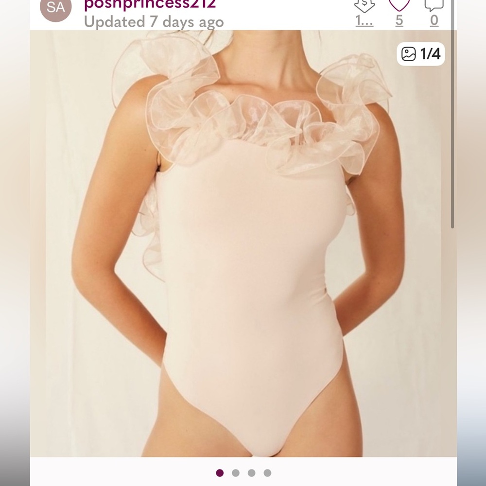 Free People  Ruffle Bodysuit